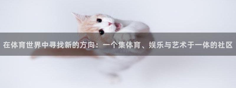 意昂4在线注册：在体育世界中寻找新的方向：一个集体育、娱乐与艺术于一体的社区
