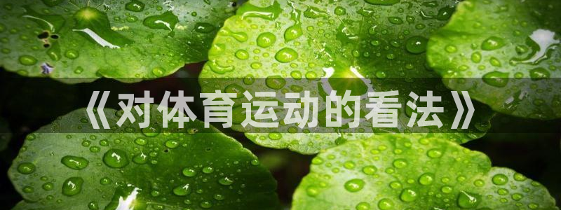 意昂4赋能艺术：《对体育运动的看法》