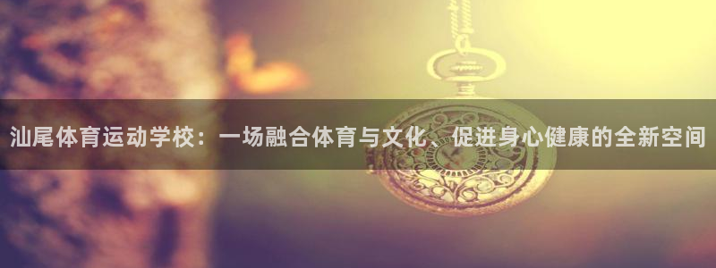 意昂44：汕尾体育运动学校：一场融合体育与文化、促进身心健康的全新空间
