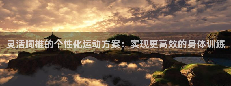 意昂4代理：灵活胸椎的个性化运动方案：实现更高效的身体训练
